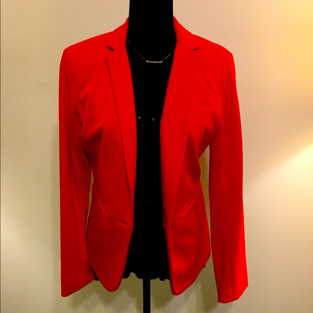 Lands' End Red Women's Blazer Jacket